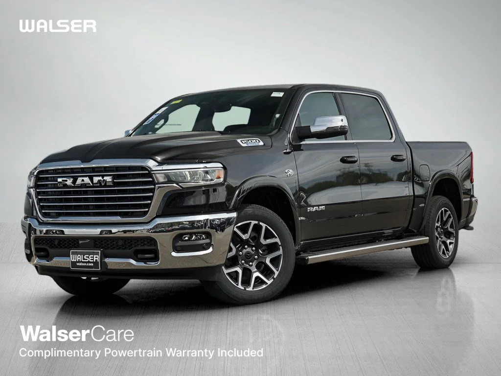 New 2026 Diamond Black Crystal Pearlcoat RAM LARAMIE image 1