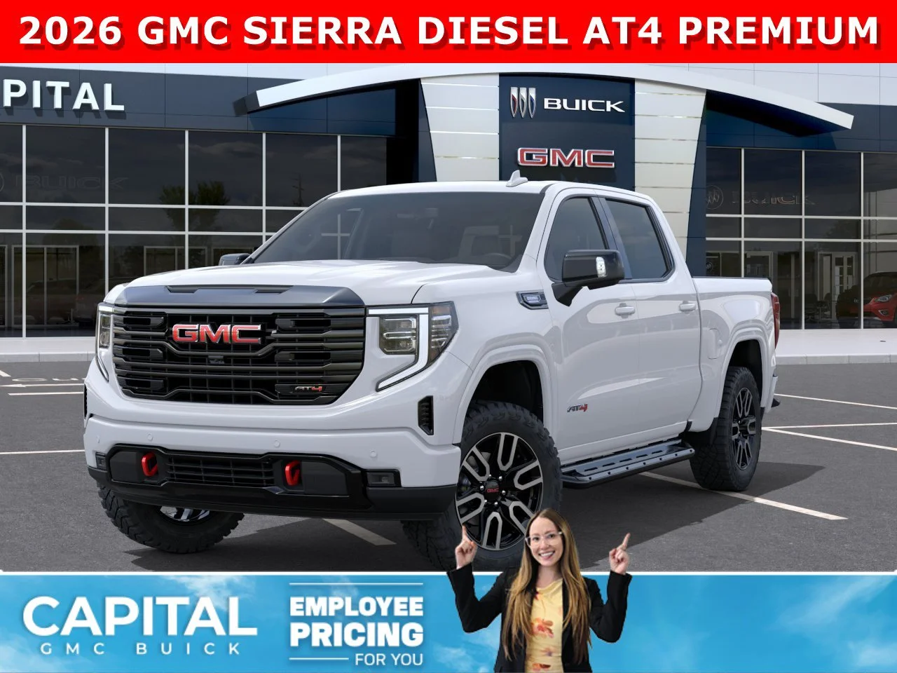 New 2026 Summit White GMC AT4 image 1
