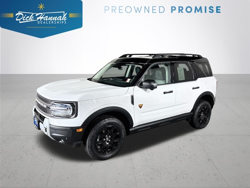 Used 2025 White Ford Badlands image 1