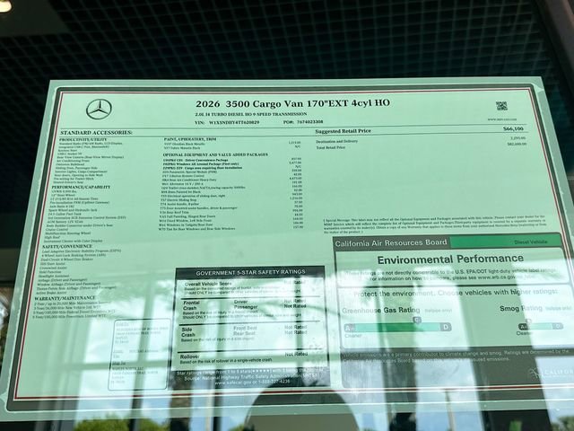 New 2026 Obsidian Black Metallic Mercedes-Benz Cargo 170 WB image 60