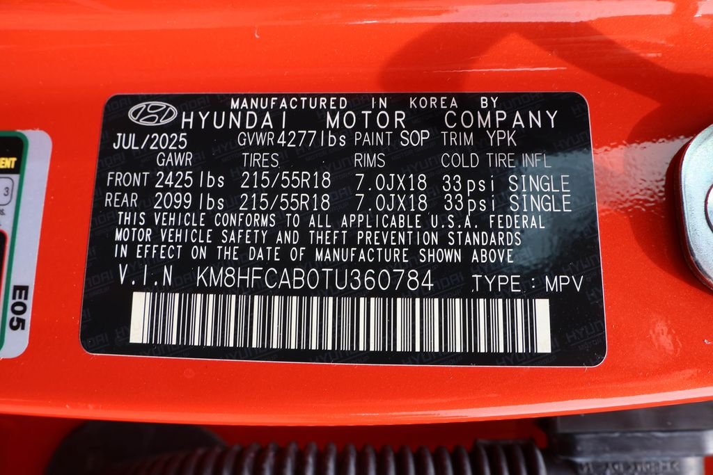 Certified Used 2026 Orange Hyundai SEL Sport image 42