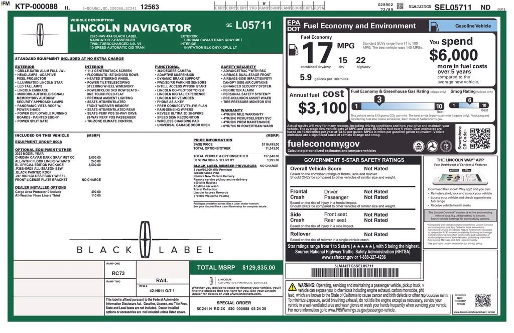 Used 2025 Gray Lincoln Black Label image 5