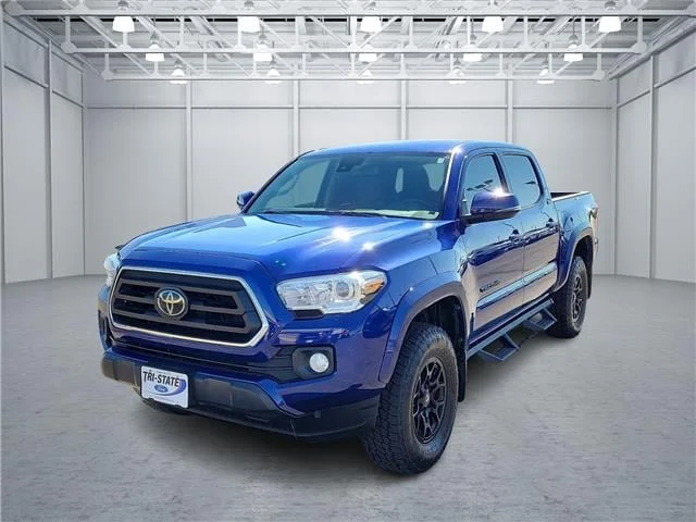 Used 2022 Blue Crush Metallic Toyota SR5 V6 4x4 Double Cab 5 ft. box 127.4 in. WB image 1
