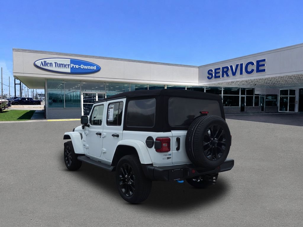 Used 2022 Bright White Clearcoat Jeep Unlimited Sahara 4xe image 6