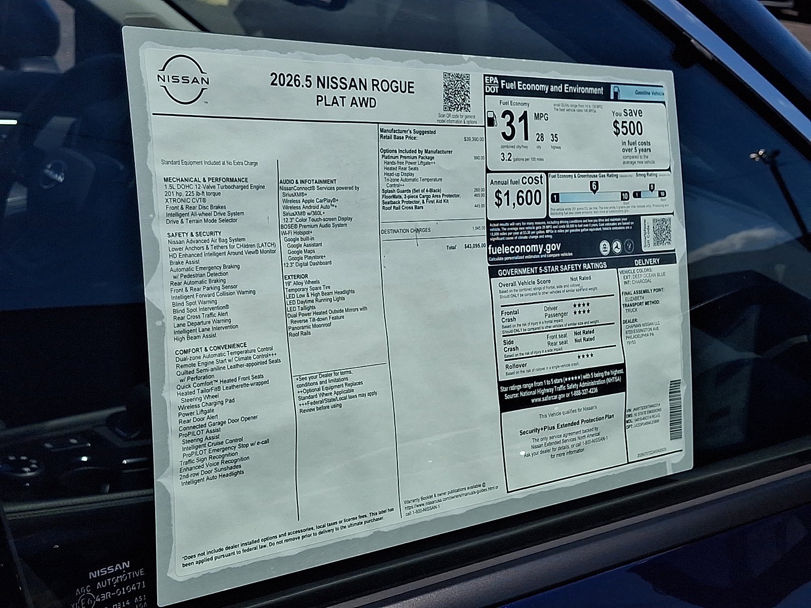 New 2026 Deep Ocean Blue Pearl Nissan Platinum image 11