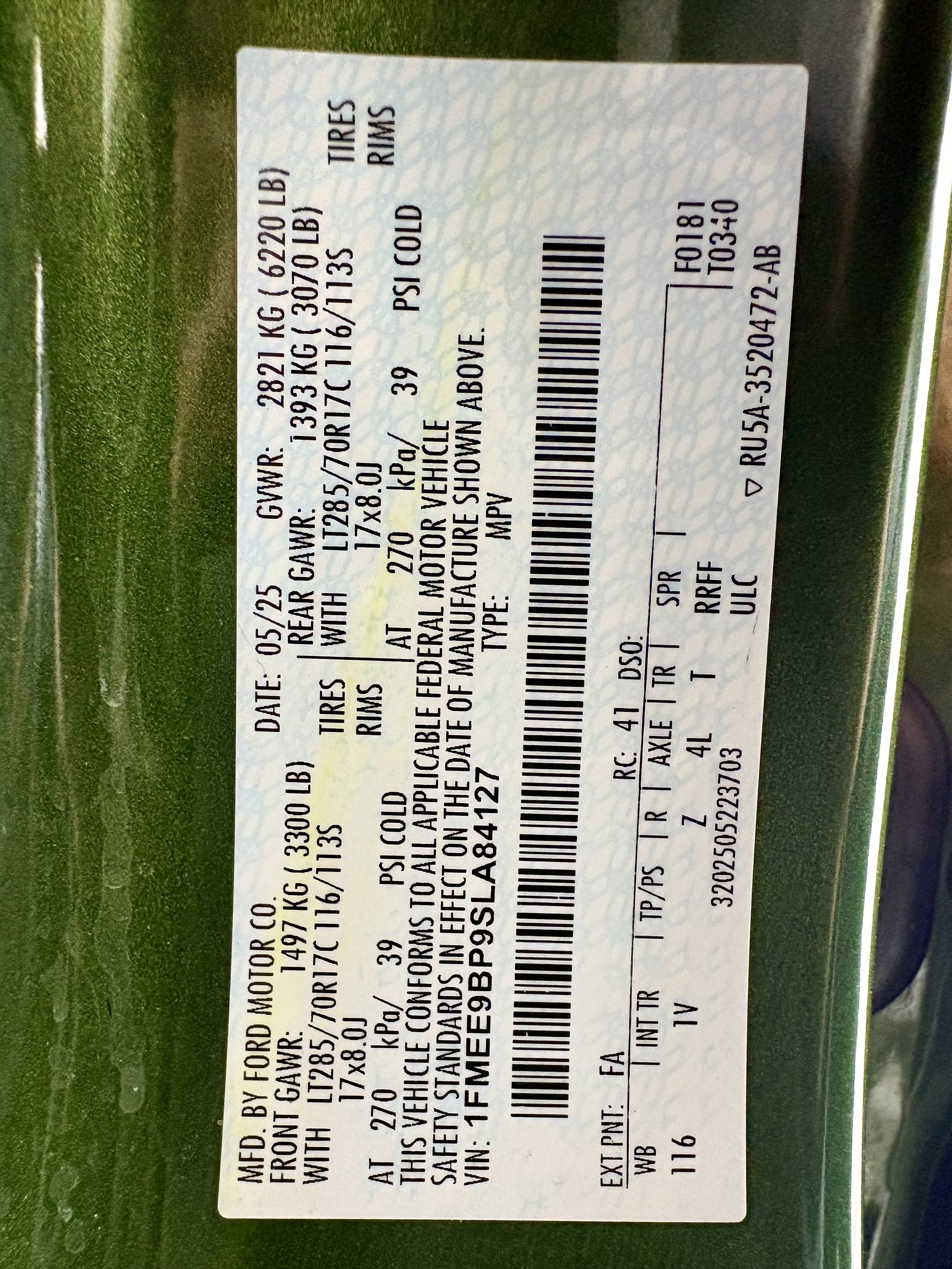 Used 2025 Green Metallic Ford Badlands image 11