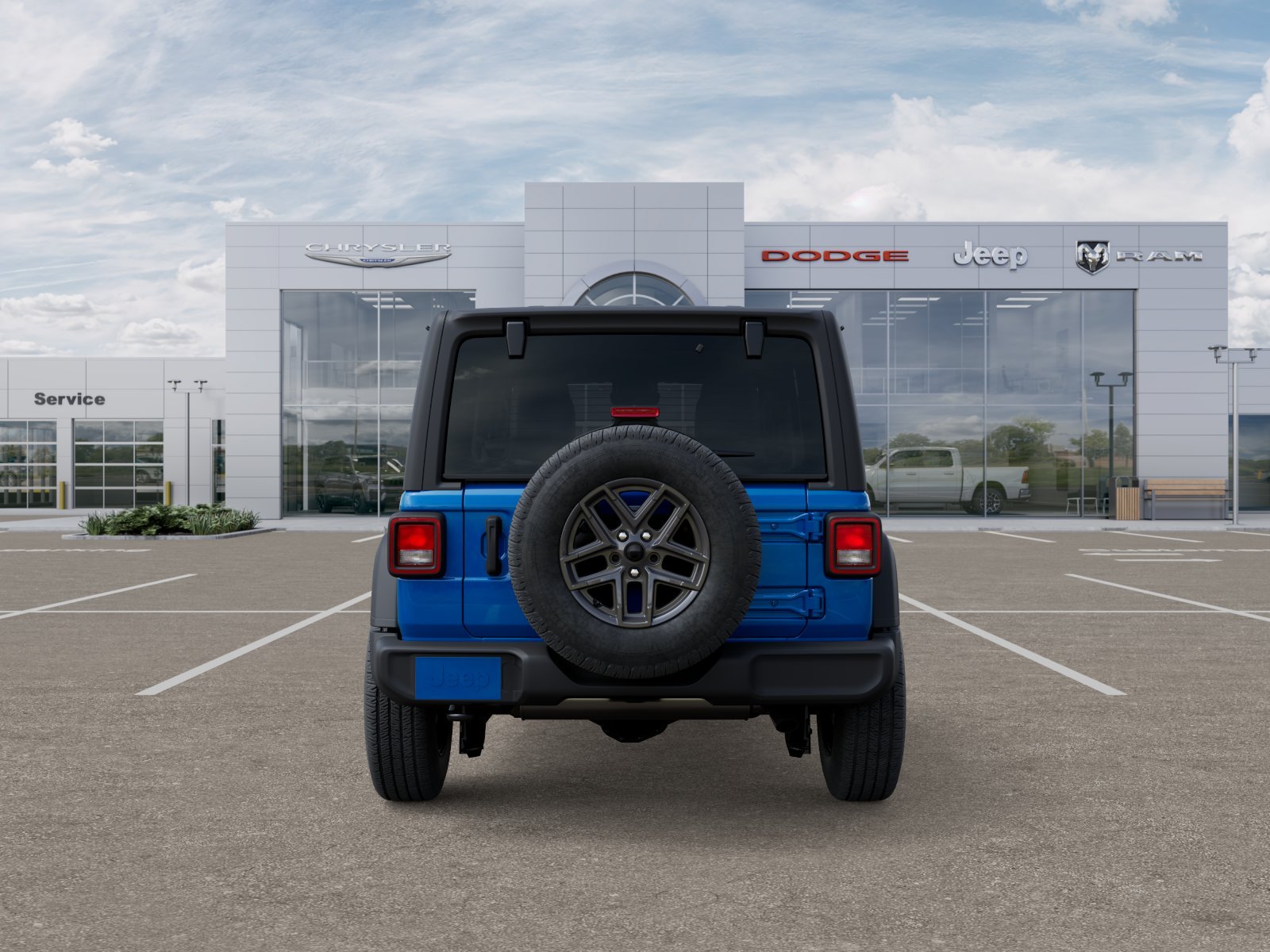 New 2025 Hydro Blue Pearl-Coat Exterior Paint Jeep 4-Door Sport S 4x4 image 33