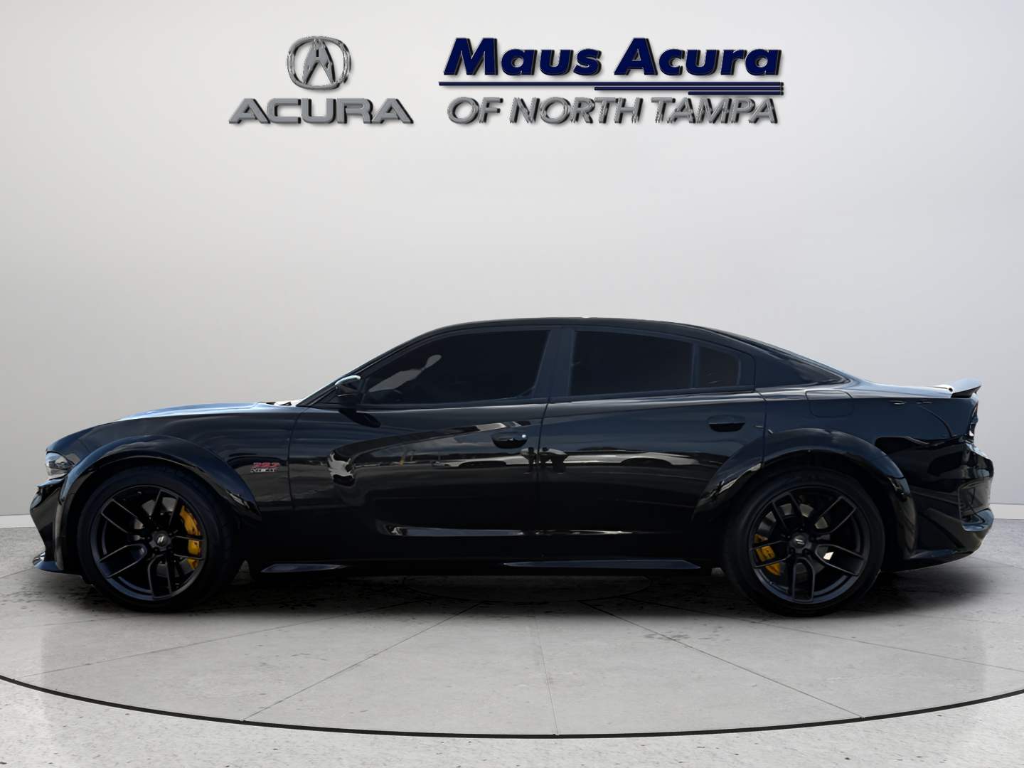 Used 2021 Pitch Black Clearcoat Dodge R/T Scat Pack Widebody image 4
