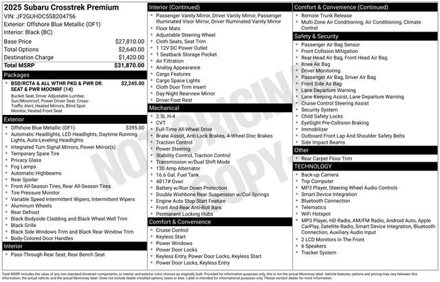 Used 2025 Blue Metallic Subaru Premium image 2