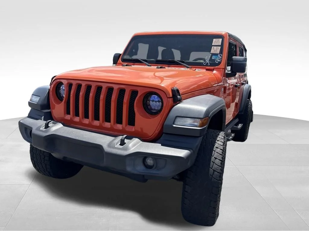 Used 2019 Orange Jeep Unlimited Sport image 2