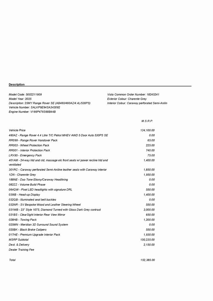 2025 LAND ROVER RANGE ROVER - Image 2