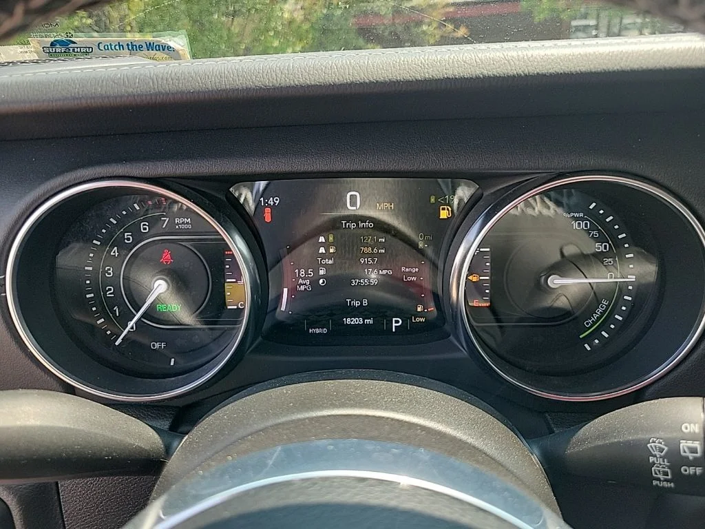 Used 2023 Bright White Clearcoat Jeep Sahara 4xe image 12