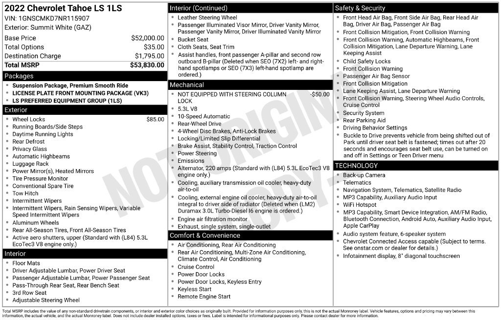 Used 2022 White Chevrolet LS image 2