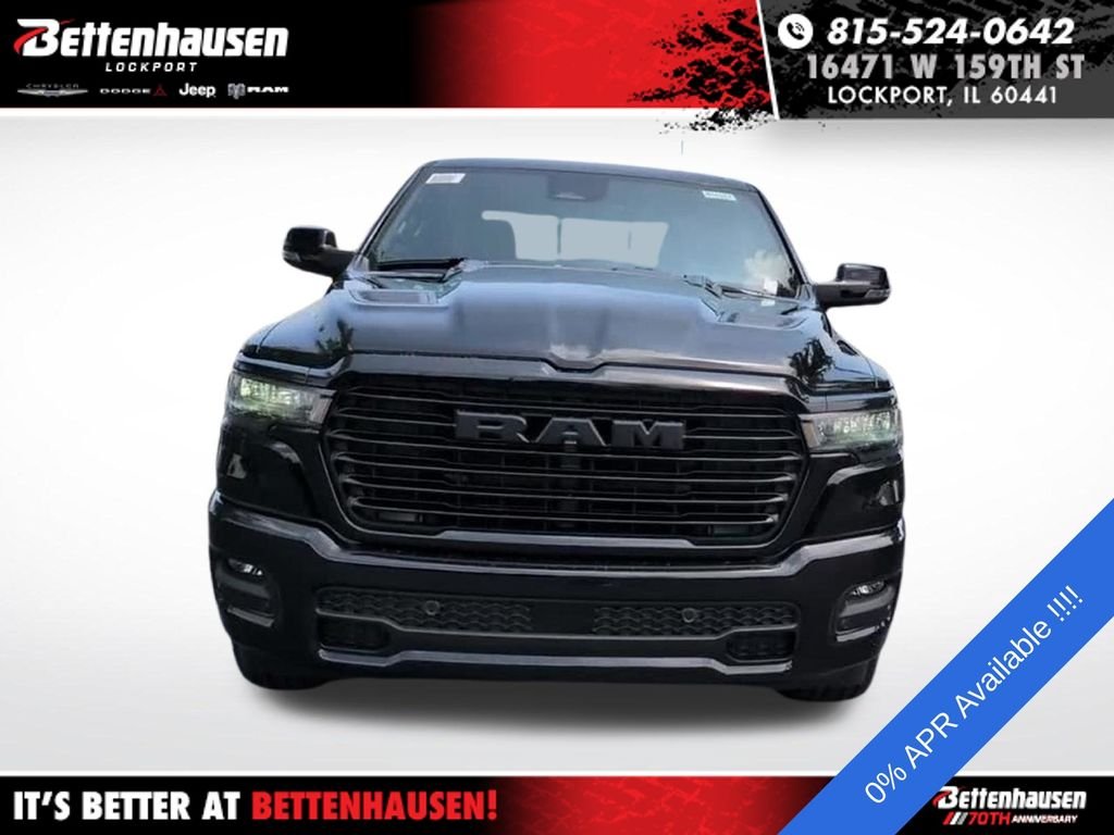 New 2026 Diamond Black Crystal Pearl-Coat Exterior Paint RAM Laramie image 2