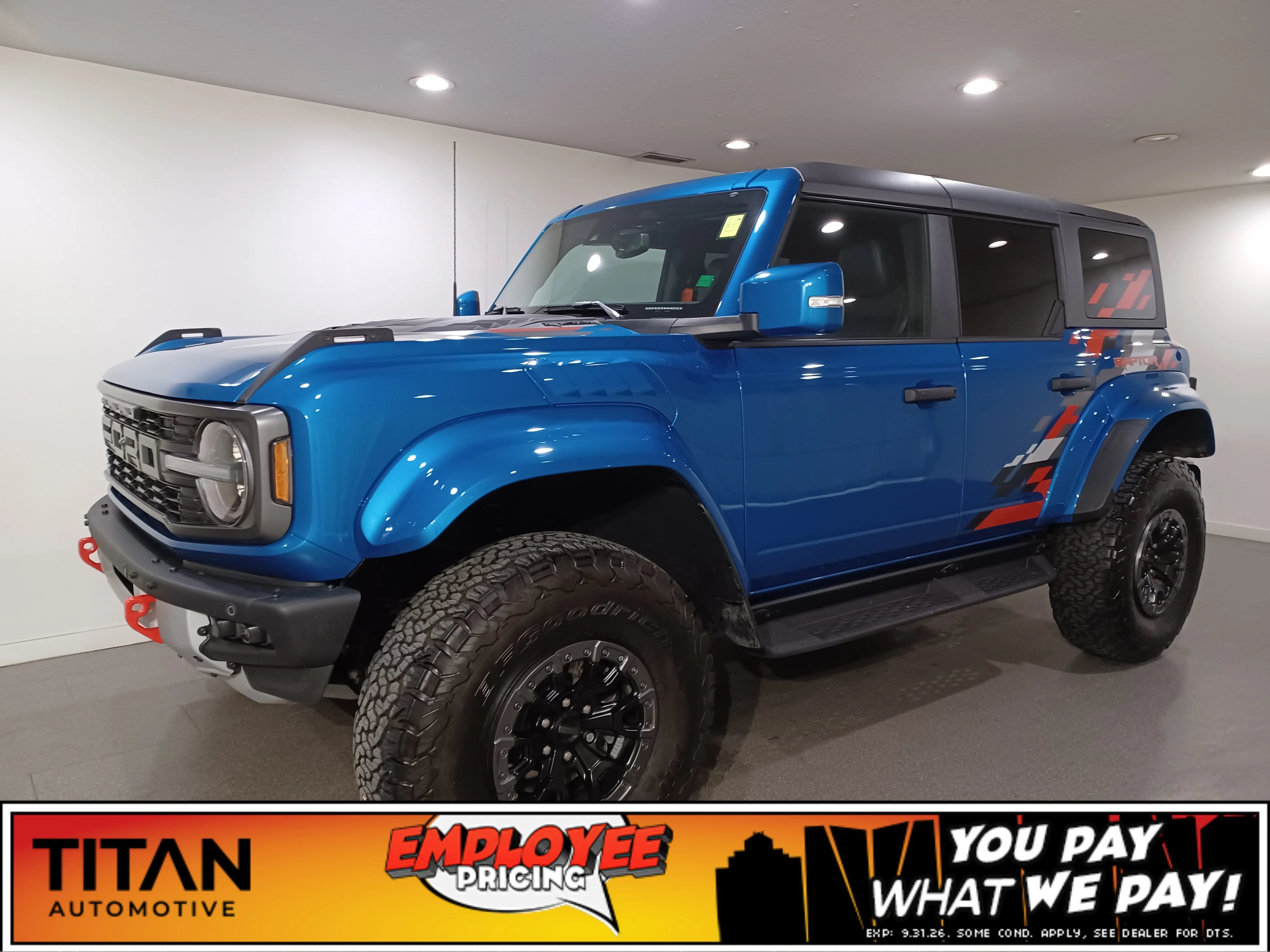 Certified Used 2024 Velocity Blue Metallic Ford Raptor 4x4*418HP!! | 37in Tires | Adaptive Cruise | Nav | 360 Cam | Htd Suede Seats | B&O Sound image 1