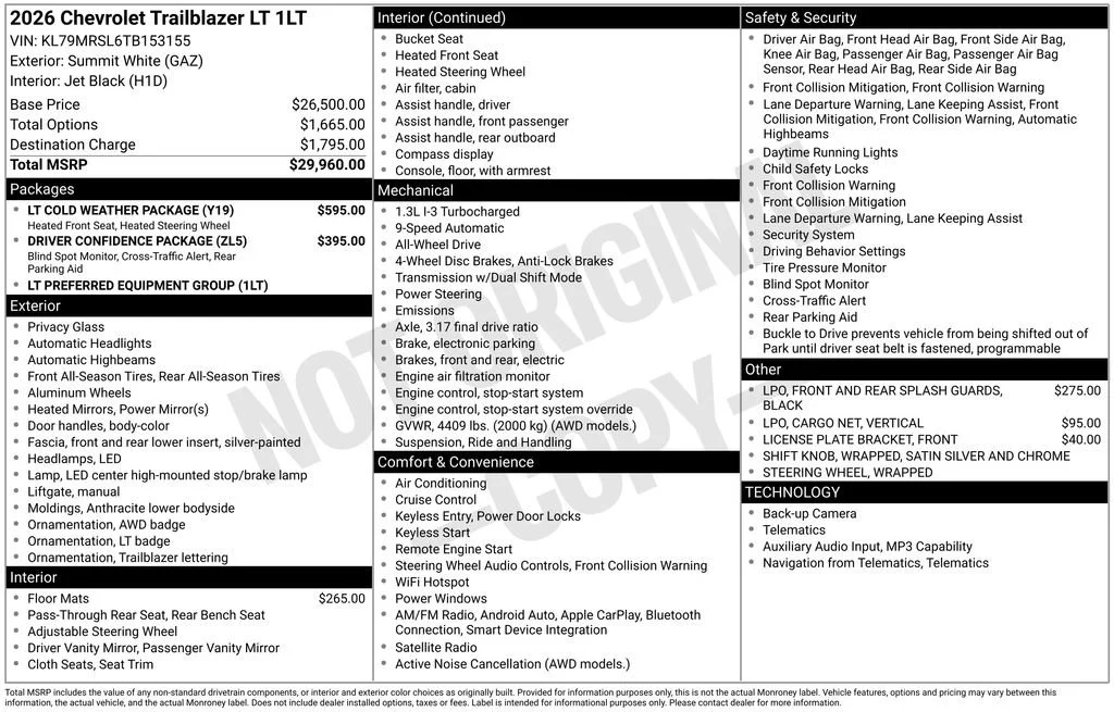 2026 Chevrolet Trailblazer LT AWD's photo