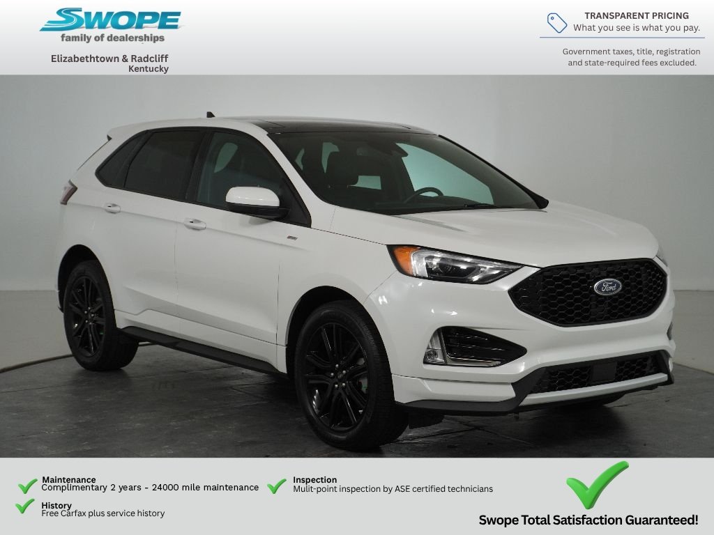 Used 2024 Star White Metallic Tri-Coat Ford ST-Line image 1