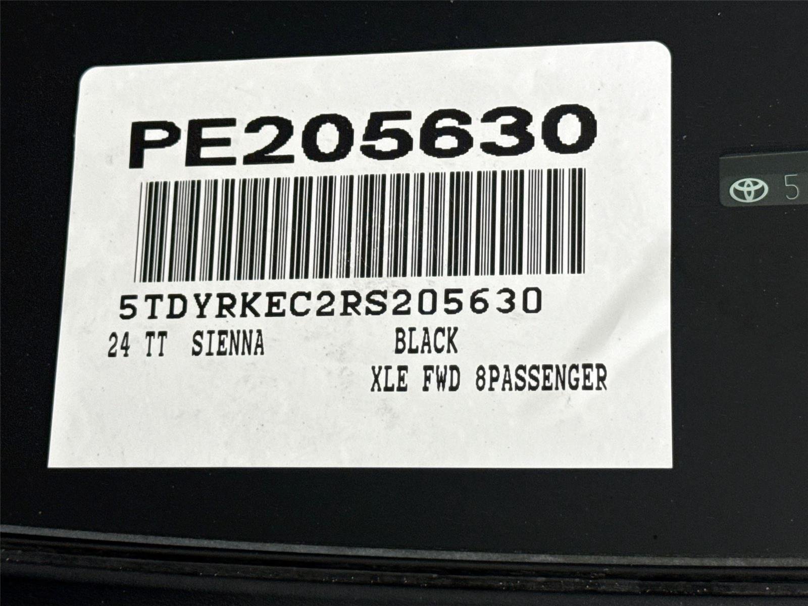 Certified Used 2024 Midnight Black Metallic Toyota XLE 8-Passenger image 45