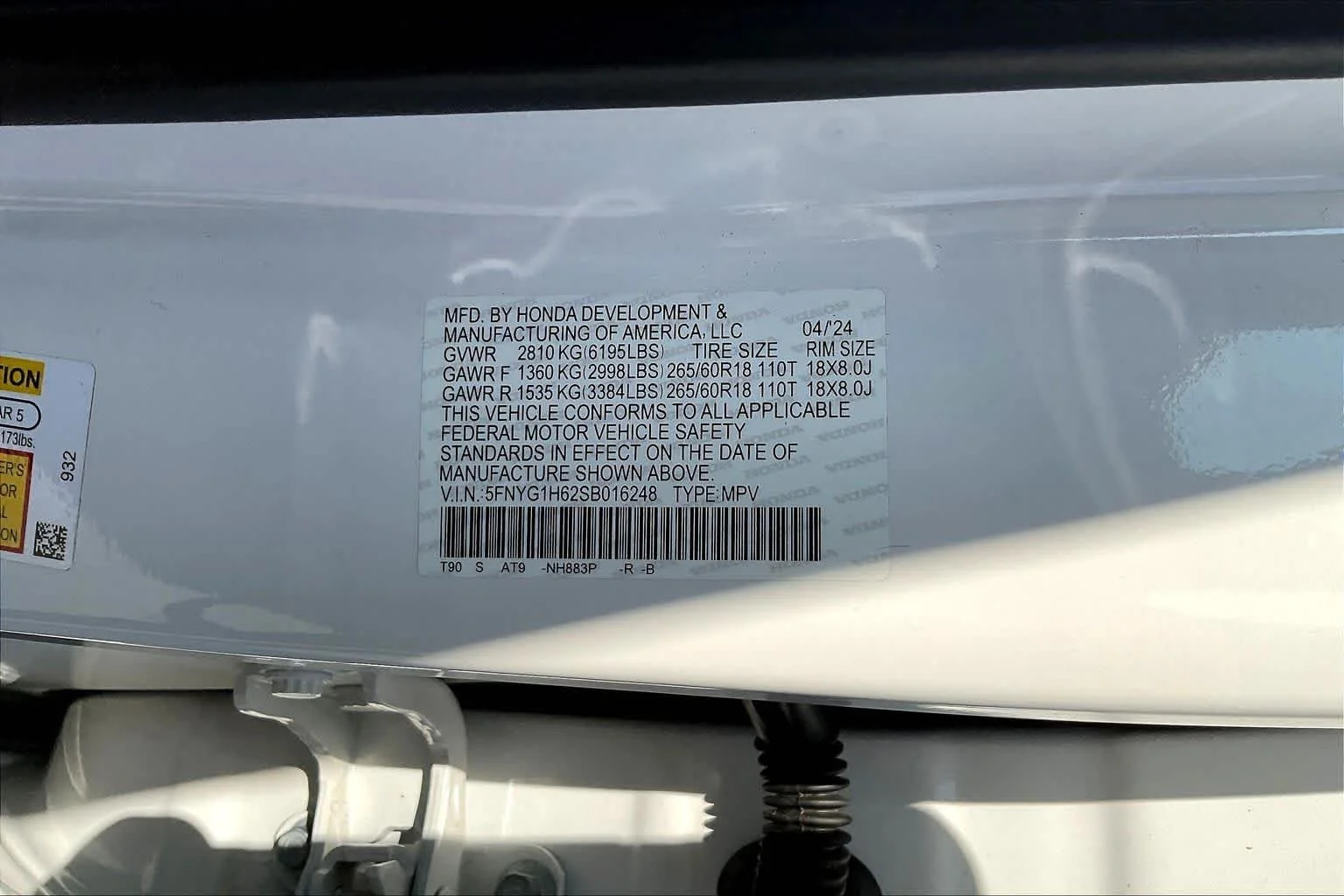 Used 2025 Platinum White Pearl Honda TrailSport image 35