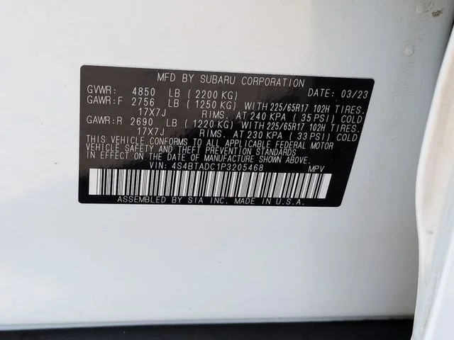 Used 2023 White Subaru Premium image 38
