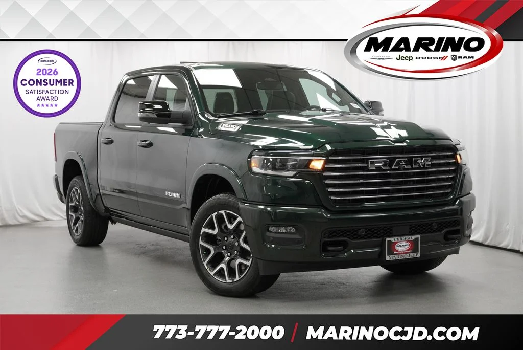 New 2027 Serrano-Green Metallic Exterior Paint RAM Laramie image 1