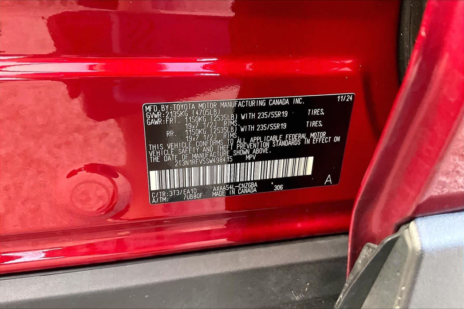 Used 2025 Ruby Flare Pearl Toyota Limited image 34