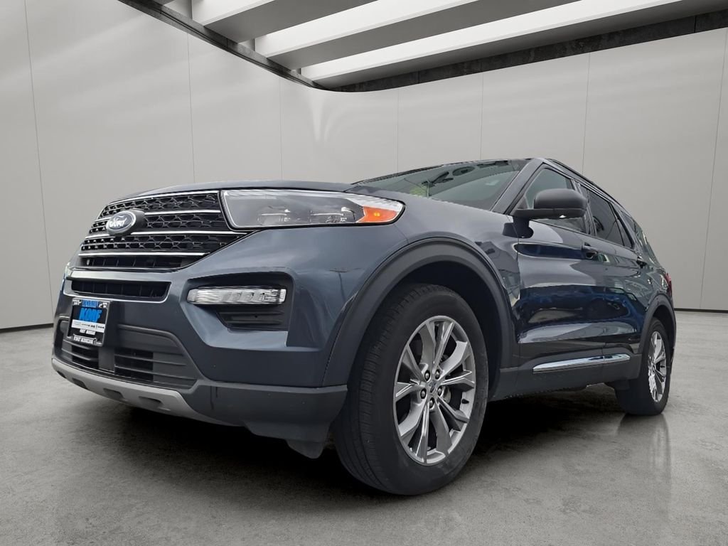 Used 2022 Stone Blue Metallic Ford XLT image 1