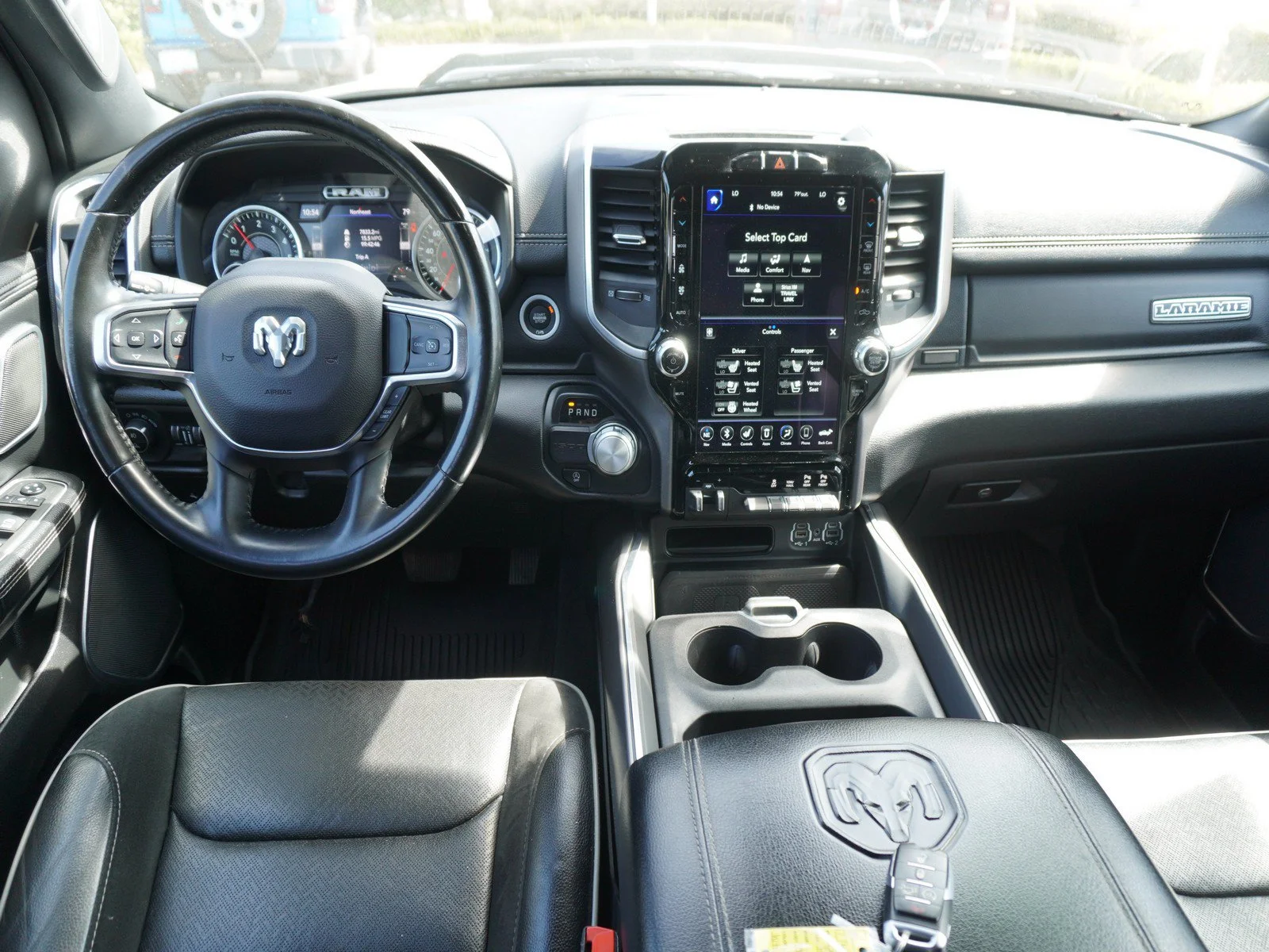 Used 2021 Bright White Clearcoat Ram Laramie image 2