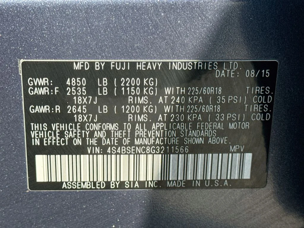 Used 2016 Blue Subaru 3.6R image 42