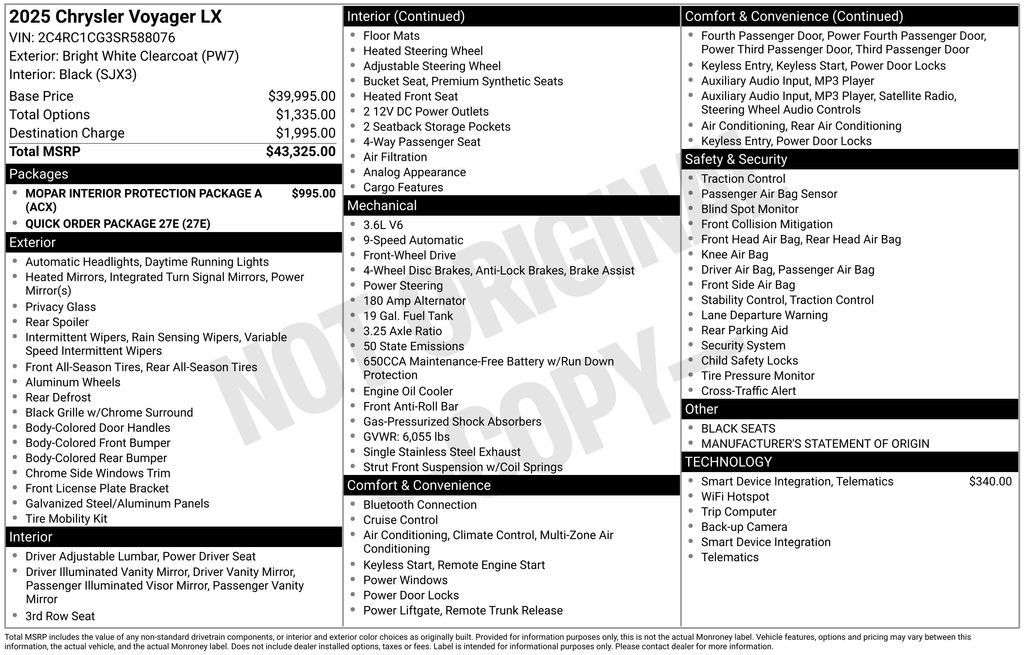 2025 Chrysler Voyager LX - Photo 6