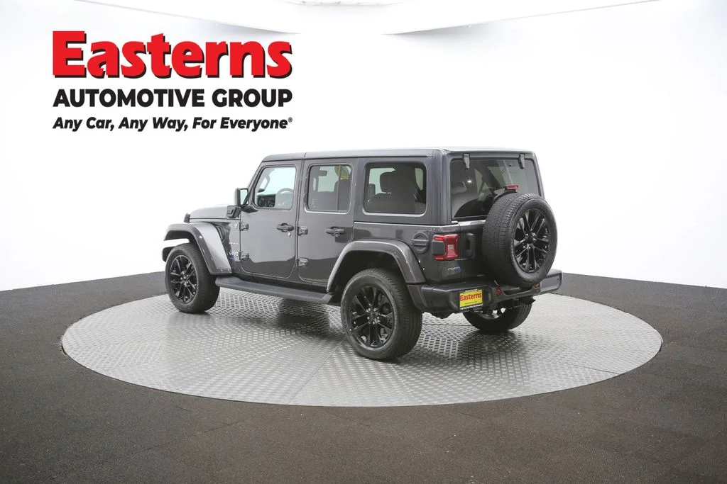 Used 2021 Gray Jeep Unlimited Sahara 4xe image 64