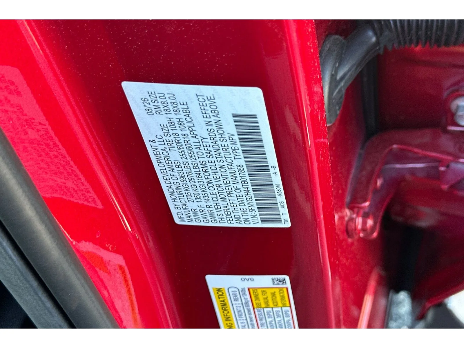 New 2026 Radiant Red Metallic II Honda EX-L image 32