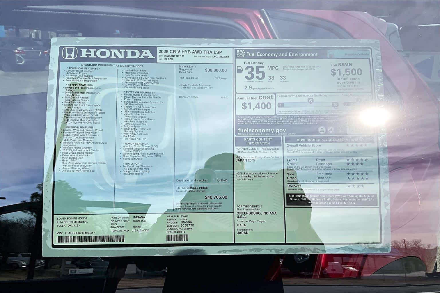 New 2026 Radiant Red Metallic Honda TrailSport image 22
