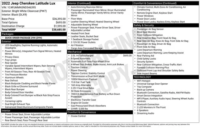 Used 2022 White Jeep Latitude Lux image 16