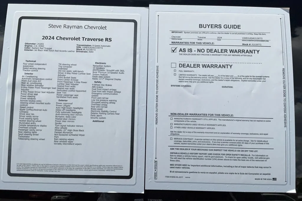 2024 Chevrolet Traverse RS - Photo 26
