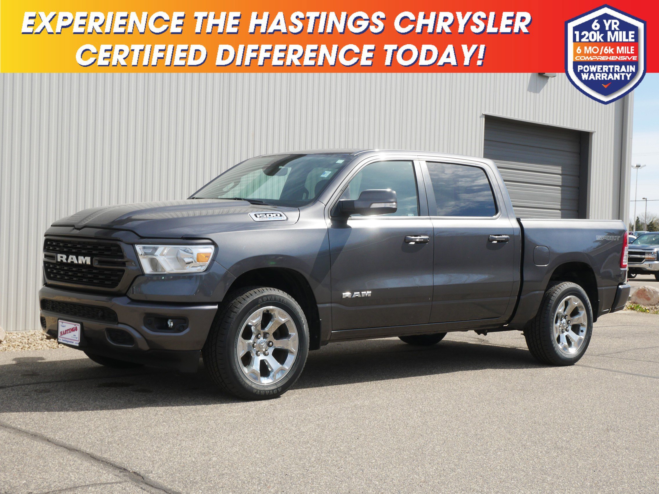 Certified Used 2022 Granite Crystal Metallic Clearcoat Ram Big Horn image 1