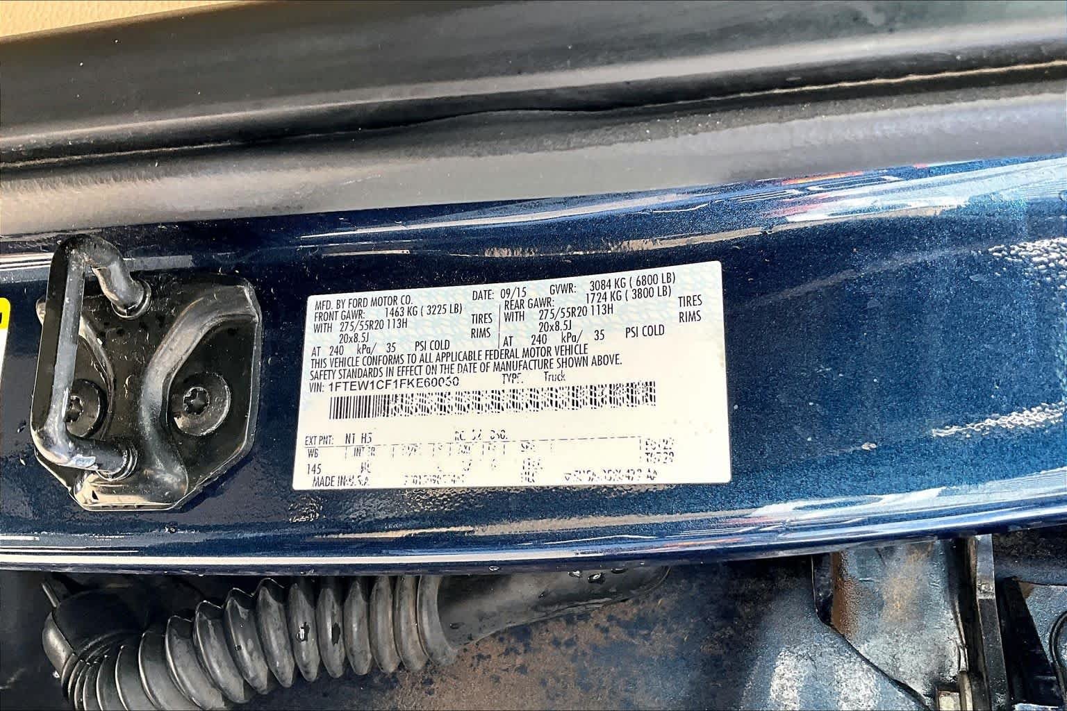 Used 2015 Blue Jeans Metallic/Caribou Metallic Ford Lariat image 34