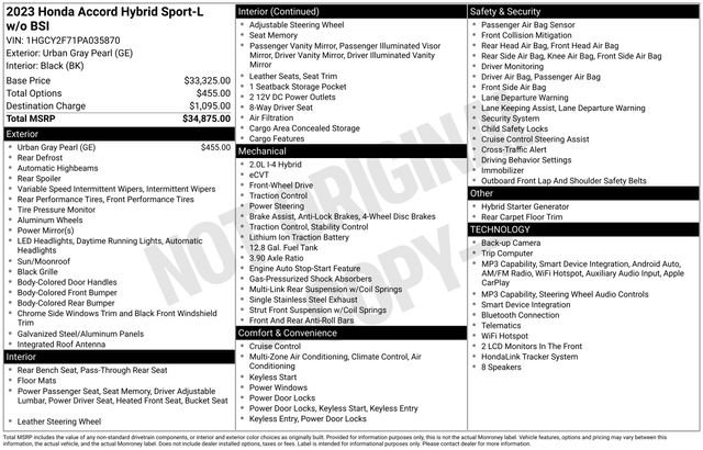 Used 2023 Gray Honda Sport-L image 13
