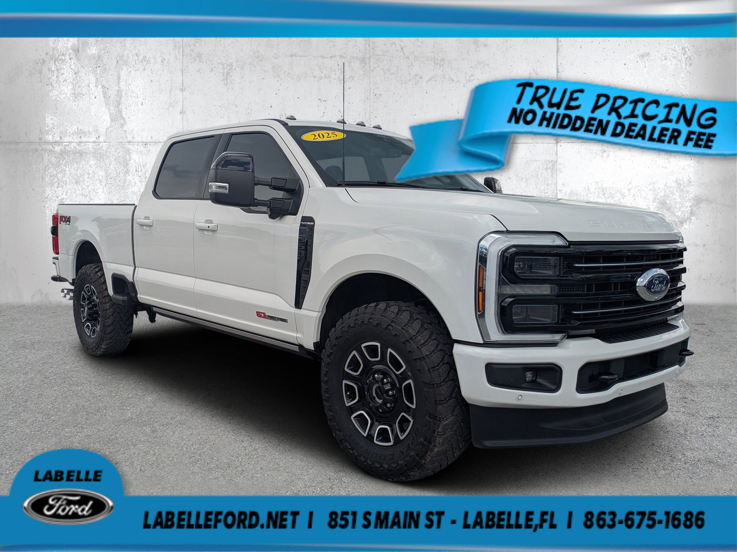 Used 2025 Star White Metallic Tri-Coat Ford Platinum image 1
