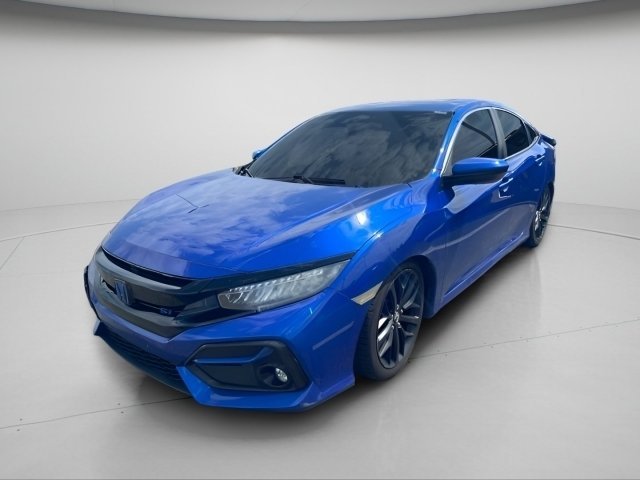 Used 2020 Aegean Blue Metallic Honda Si image 2