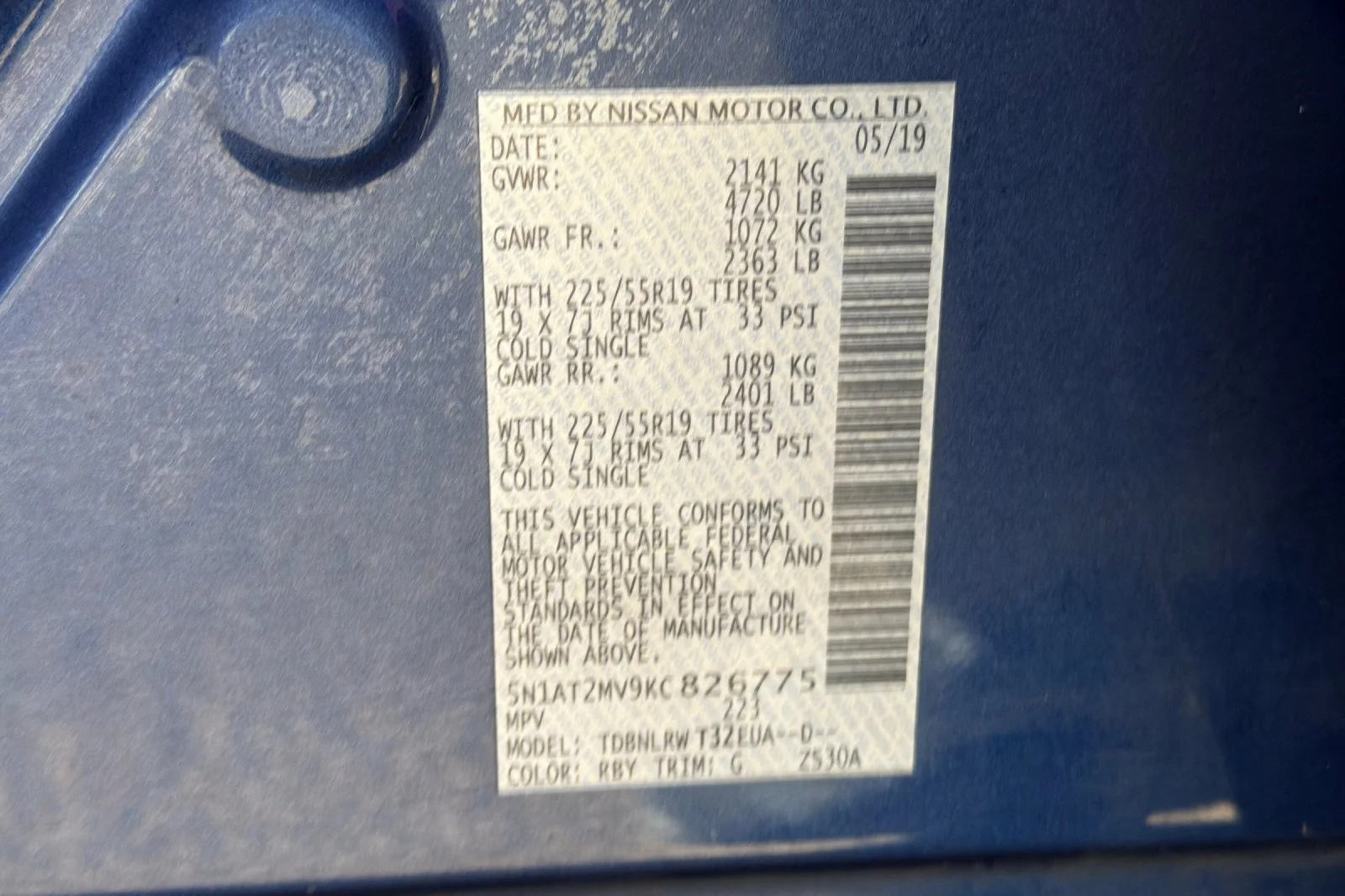 Used 2019 Caspian Blue Metallic Nissan SL image 27