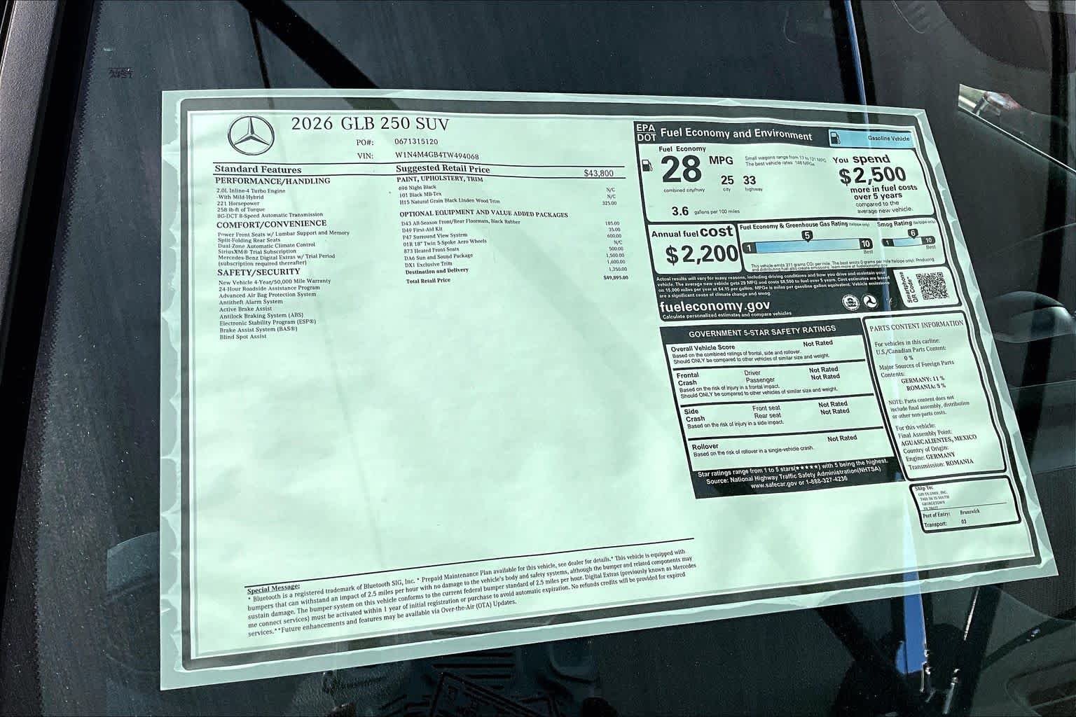 New 2026 Night Black Mercedes-Benz GLB 250 image 19