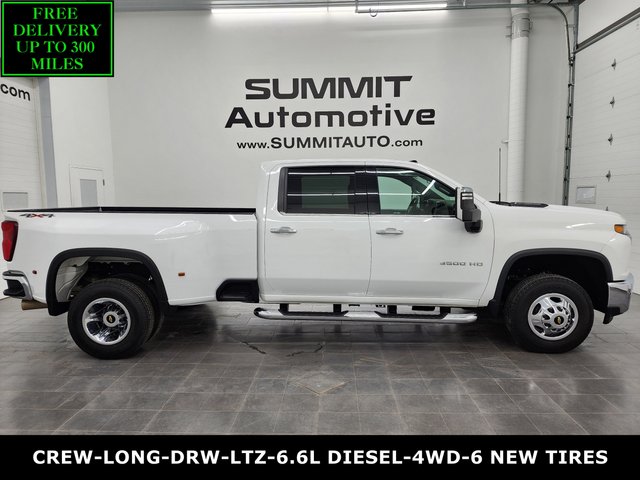 2021 Chevrolet Silverado 3500 LTZ: CREW-LONG-DRW-LTZ-6.6L DIESEL-4WD-6 NEW TIRES-HEATED SEATS-1 OWNER
