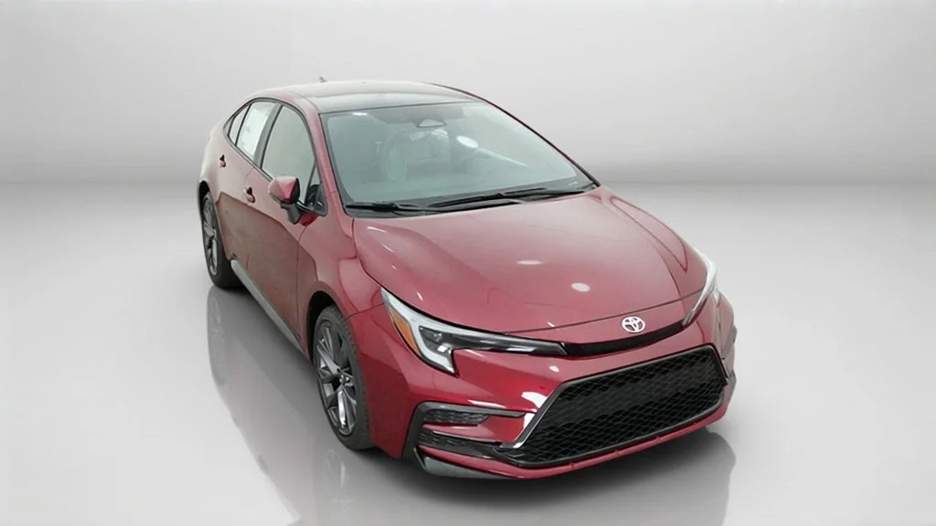 New 2027 Ruby Flare Pearl with Inked roof Toyota SE image 4