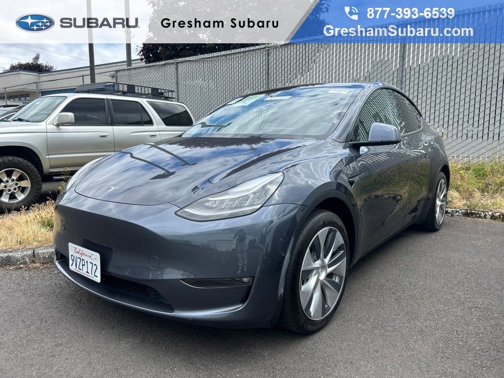 Used 2021 Midnight Silver Metallic Tesla Long Range image 1