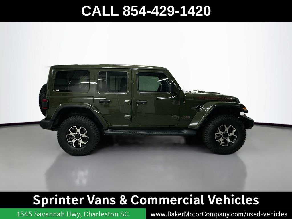 Used 2021 Green Clearcoat Jeep Unlimited Rubicon image 8