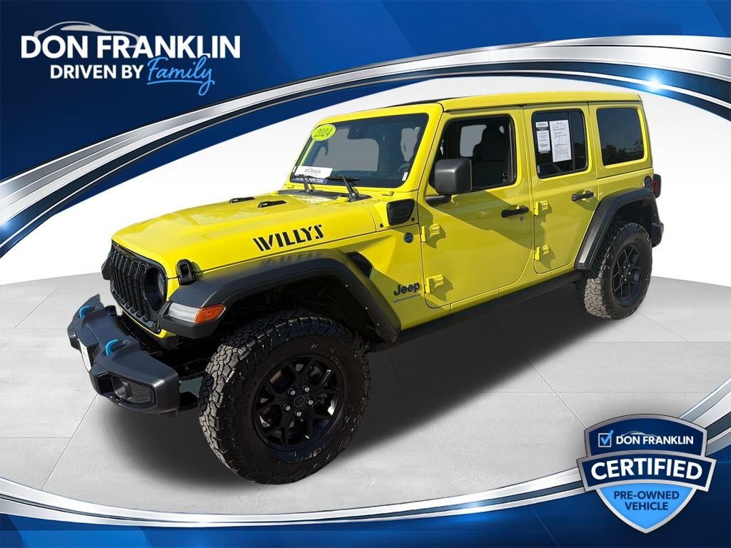 Used 2024 Yellow Jeep Willys 4xe image 1