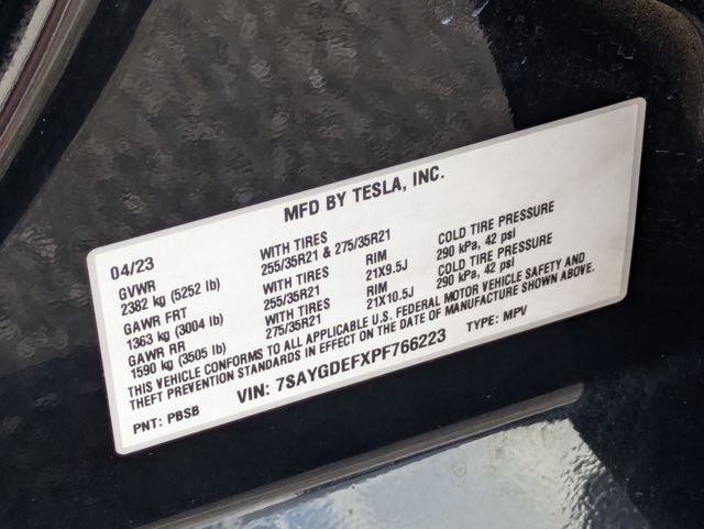 Used 2023 Solid Black Tesla Performance image 30