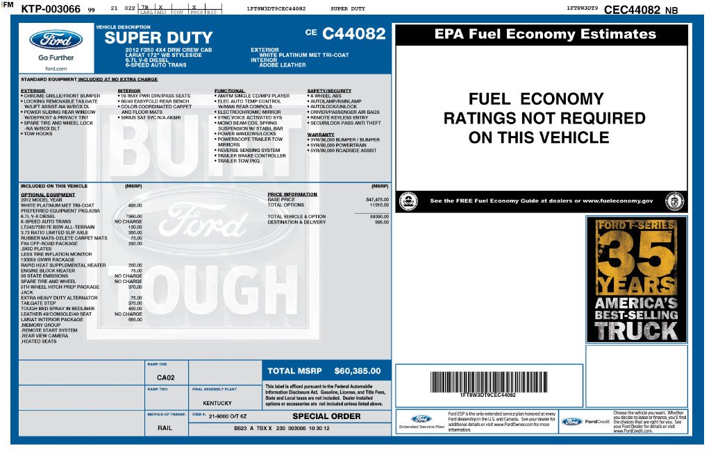 Used 2012 White Ford Lariat image 12