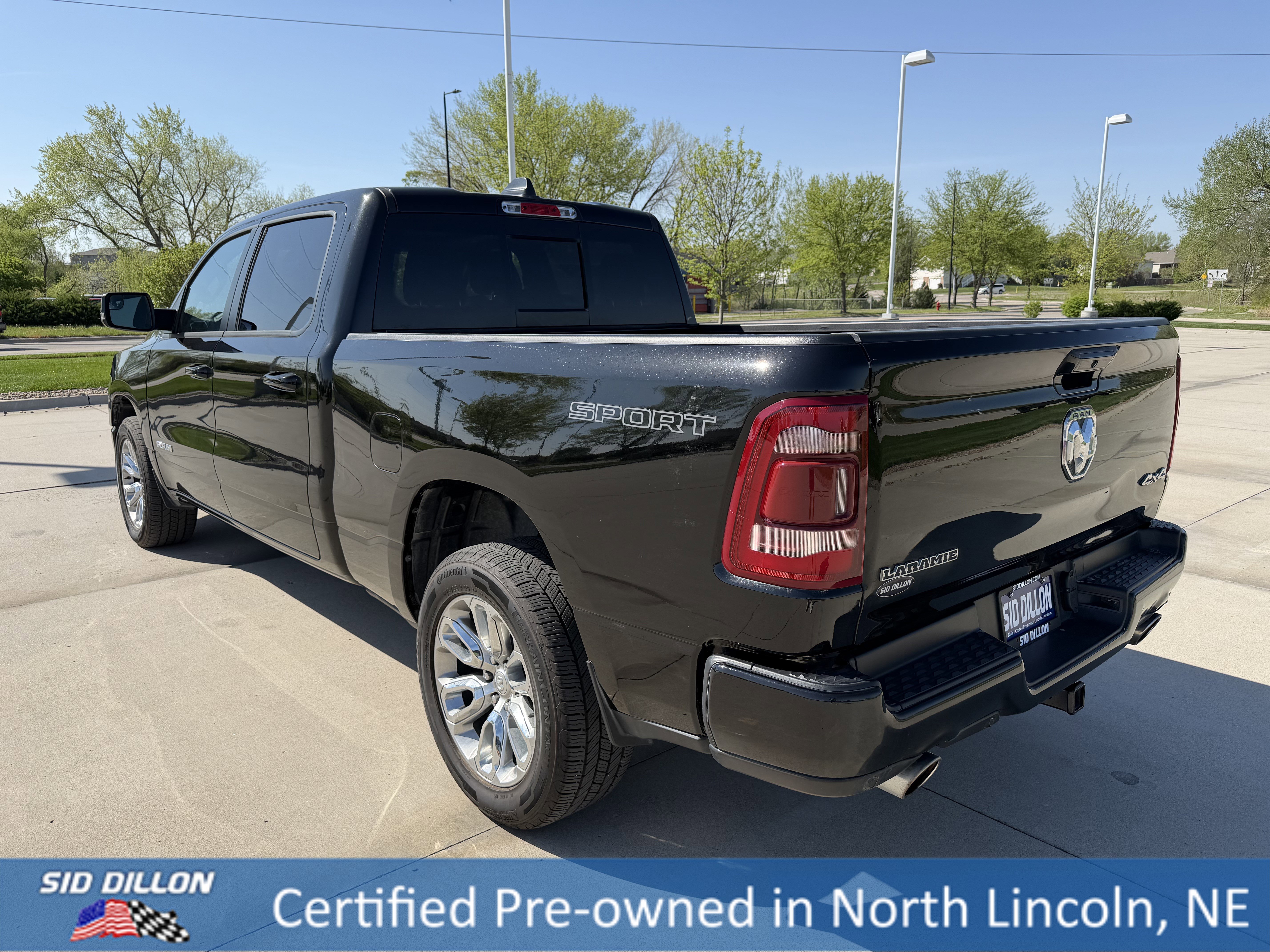 Used 2023 Diamond Black Crystal Pearlcoat Ram Laramie image 7